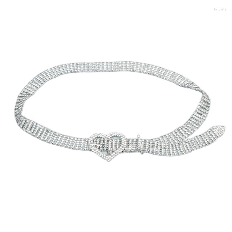 

Belts Fashion Adult Pin Buckle Waist Belt With Heart Silver Color For Woman Commute