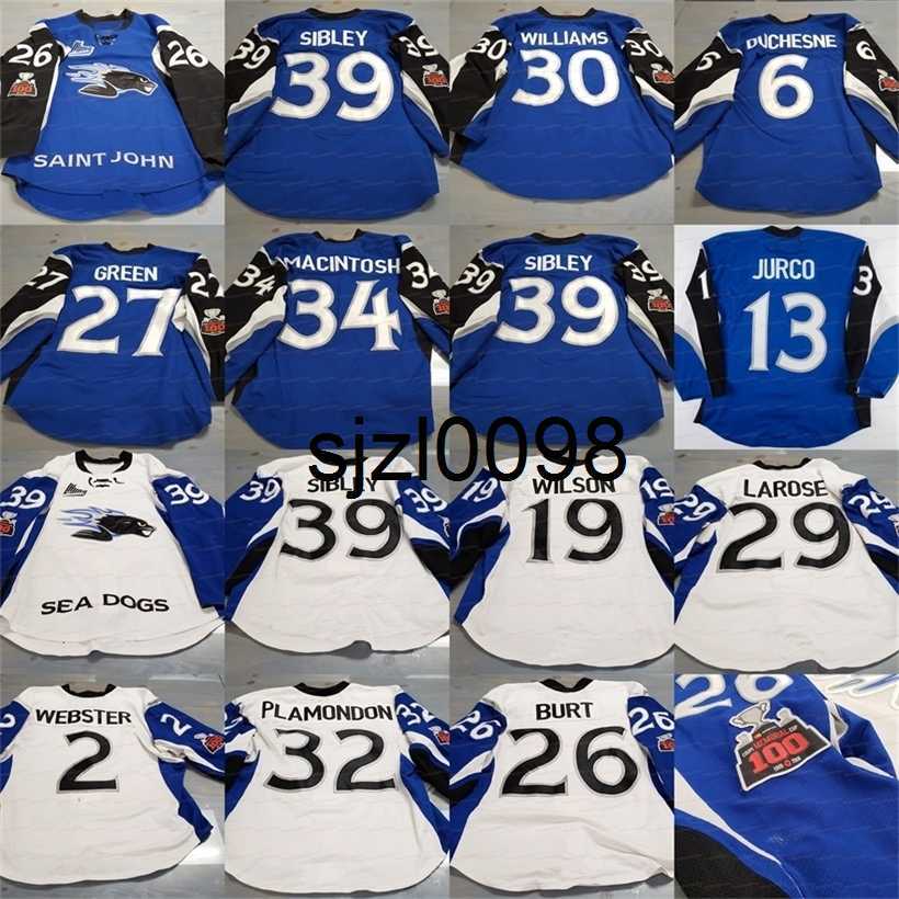 

Sj98 Saint John Sea dogs jersey Tomas Jurco ROBBIE BURT YOHAN PLAMONDON CEDRIC PARE YOHAN PLAMONDON WHITE BLUE WORN SAINT Jersey, Blue youth s-xl