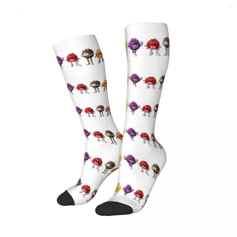 

Women Socks Funny M&M's Candy Thigh High For Warm Fashion Chocolate Stockings