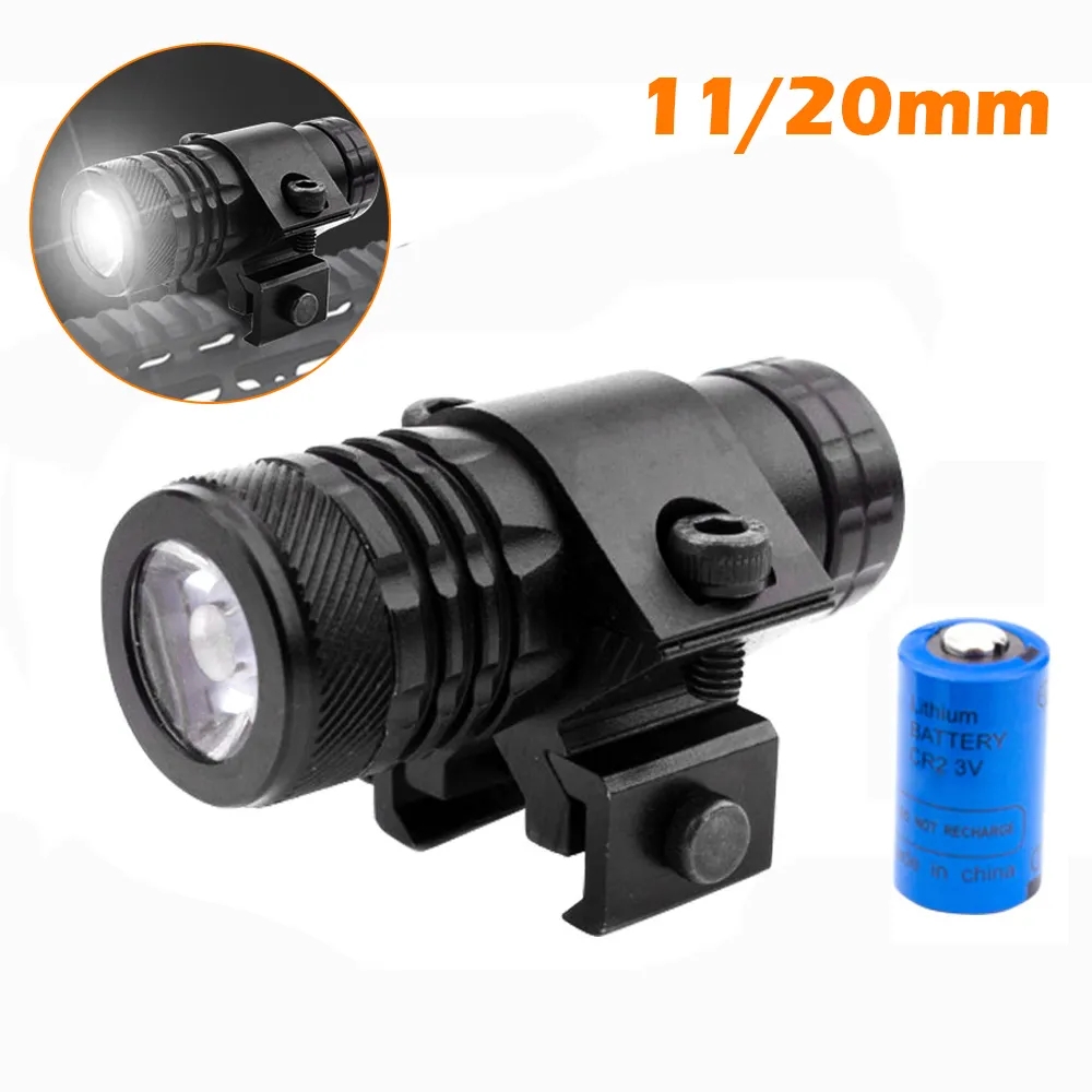 

11/20MM Rechargeable Small Flashlight Under Hanging Strong Gun Light Torch Tactical Airsoft Mini Flashlight Hunting Light, Customize