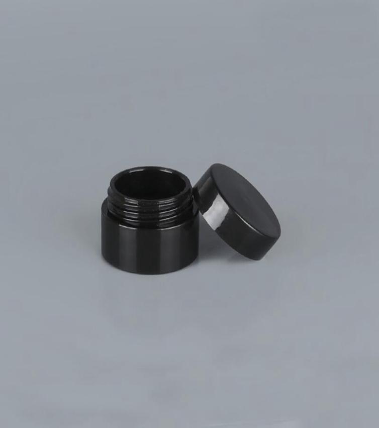 

Black Empty 5 Gram 5ML Plastic Pot Jars Cosmetic Sample Empty Container Screw Cap Lid for Make Up Eye Shadow Nails Powder RRD30534426192