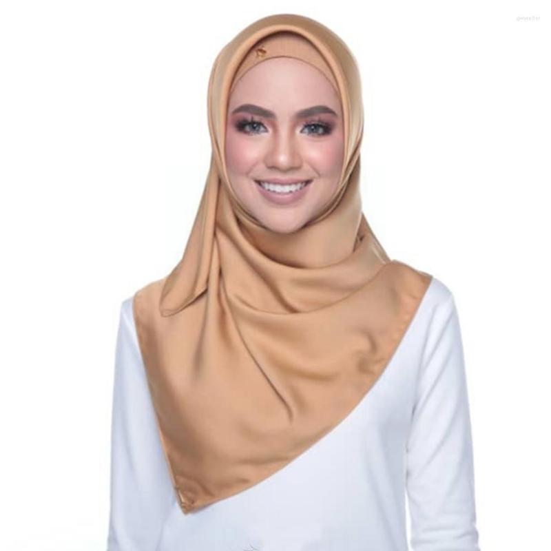 

Scarves Solid Colors Neckerchief Hijab Scarf For Women Satin Headband Hair Female Square Shawls Head Scarfs Ladies 180c C0Y9