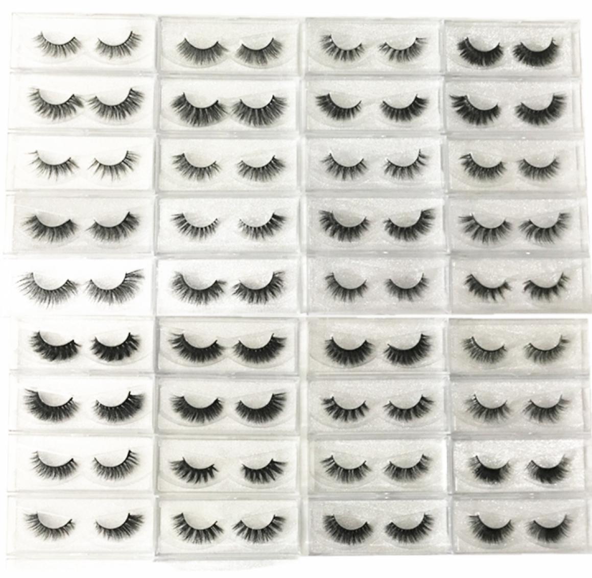 

Plenty Styles 3D eyelashes 100 real mink fur Handmade False eyelash crossing lashes individual strip thick lash5396231