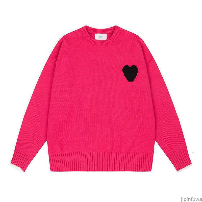 

Designers Amis Paris Hooded Sweater Amies De Coeur Embroidered a Heart Pattern Round Neck Jumper Couple Sweatshirts Vaow