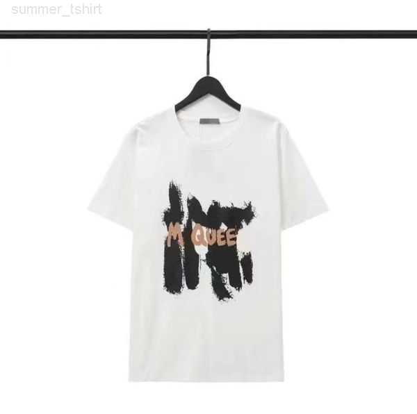 

Summer Women Men Designer Mcqueen Mens t Shirt Men's Tshirt Embroidered Fashion 100% Cotton Badge Womens Designer Clothes Mcqueen Shirt Oversized t Shirt 5ai65