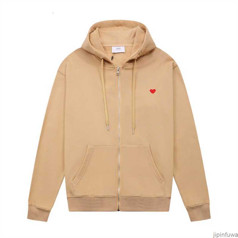

Amies De Coeur Street Fashion Hip Hop Zipper Hoodie Amis Love Men and Women Fashion Label Embroidery Loose Fitting Lovers' Outfit Long Sleeved Hooded Uxqd