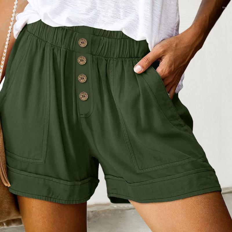 

Women' Shorts Women' High Waist Button Stay Cool Stylish Casual Wear Comfortable Summer Accessories Clothing, Black