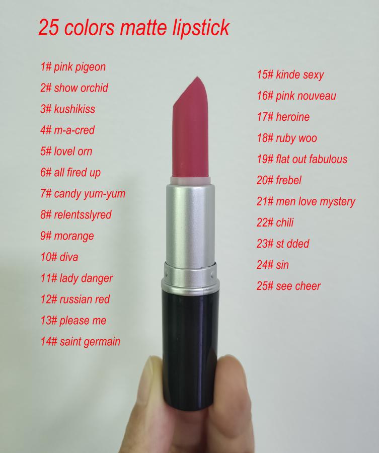 

matte lipstick 25 colors Retro gloss lipsticks 25039 different color longlasting and easy to wear good quality waterproof lips7930838, Mixed color