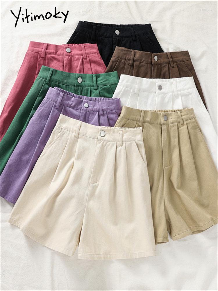 

Women's Shorts Solid Casual For Women Summer 2023 Baggy High Waist Y2k Office Ladies Korean Fashion Pockets, White