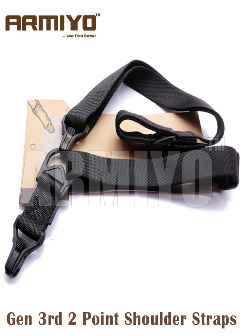 

Armiyo Tactical Gen 3rd Shoulder Strap Airsoft Mission Sling Black Dark Earth Green CP ACU 5 Colours Hunting Gun Accessories2560260