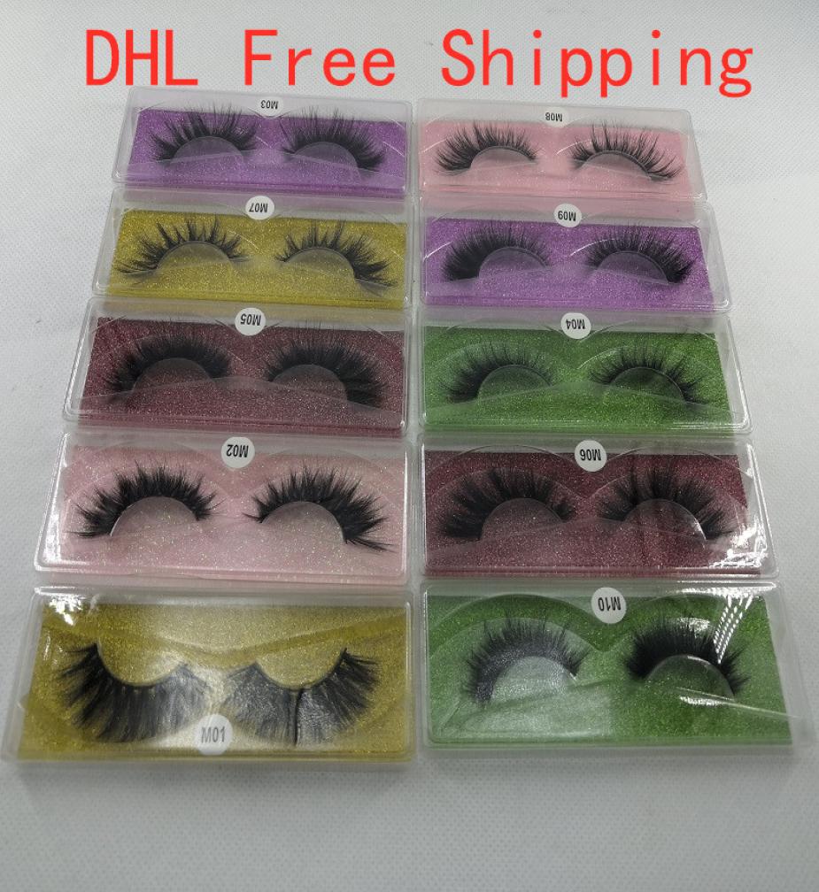 

3D Mink Eyelashes Whole 10 styles 3d Mink Lashes Natural Thick Fake Eyelashes Makeup False Lashes Extension In Bulk DHL1073223
