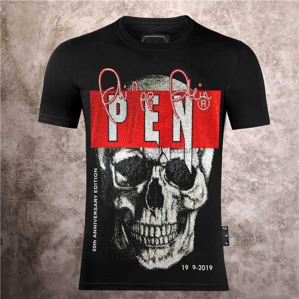 

Phillip Plain Fashion Mens Designer Shirt High Quality Letter Print Short Sleeve Round Neck Cotton Tees Size M-xxxl 4 Z15D, 16 #