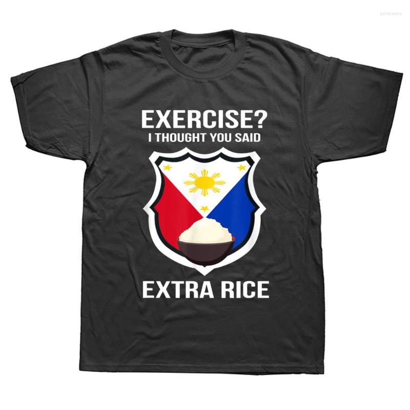 

Men's T Shirts Funny Filipina Filipino Food Joke Rice Philippines Graphic Cotton Streetwear Short Sleeve Birthday Gifts Summer T-shirt, White