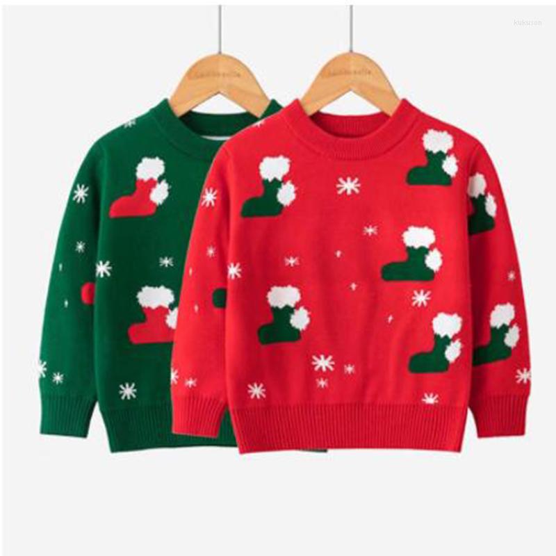 

Jackets Christmas Clothes Kids Girls Pullover Sweater Autumn Winter Bottoming Clothing Child Knit Baby Boys, 3140- green