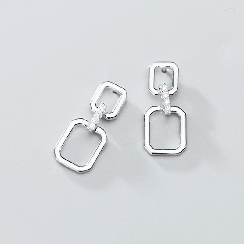 

Stud Earrings Simple Square Irregular For Women Authentic 925 Sterling Silver Geometric Fine Jewelry Statement Birthday Gift