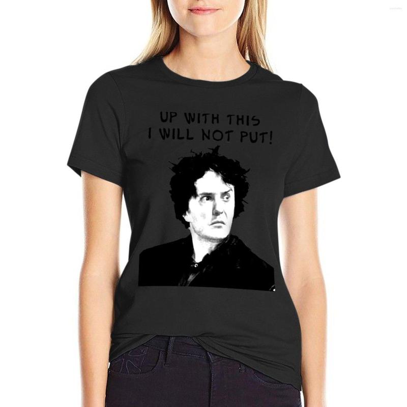 

Women's Polos Up With This I Will Not Put! T-Shirt Oversized Blouse Animal Print Shirt For Girls Woman T, White