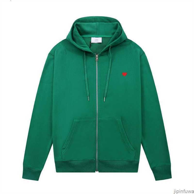 

Amies De Coeur Street Fashion Hip Hop Zipper Hoodie Amis Love Men and Women Fashion Label Embroidery Loose Fitting Lovers' Outfit Long Sleeved Hooded Cq62