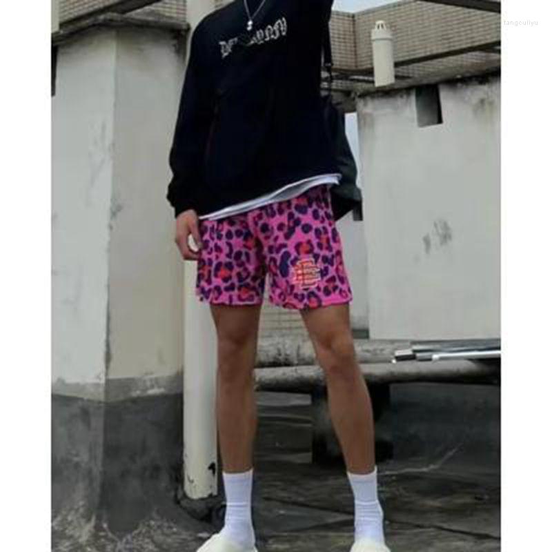 

Men's Shorts Summer Beach Men American 2023 Elastic Waist Leopard Print Casual Loose Highstreet Y2k Clothes, Gold
