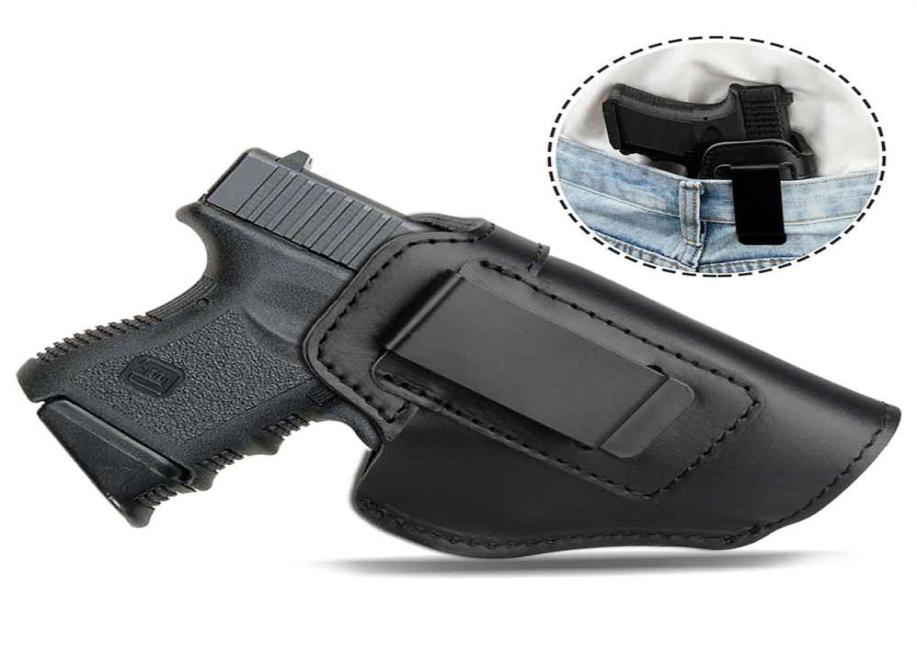 

Tactical Invisible Pistol Concealed Carry Universal Belt Type Pistol Gun Holster Leather Concealed Case269o8417215