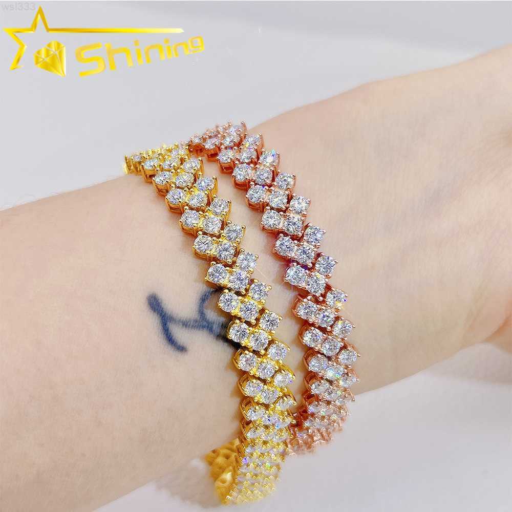 

Hot Sale Factory Outlet 925 Sterling Silver Vvs Moissanite Tennis Bracelet