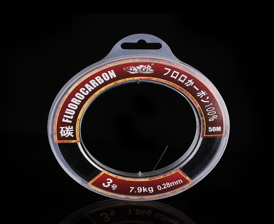 

100 Fluorocarbon Fishing Line Carp 50M Super Strong Leader Carbon Fiber Saltwater Fly Fishing Line Monofilament8403915