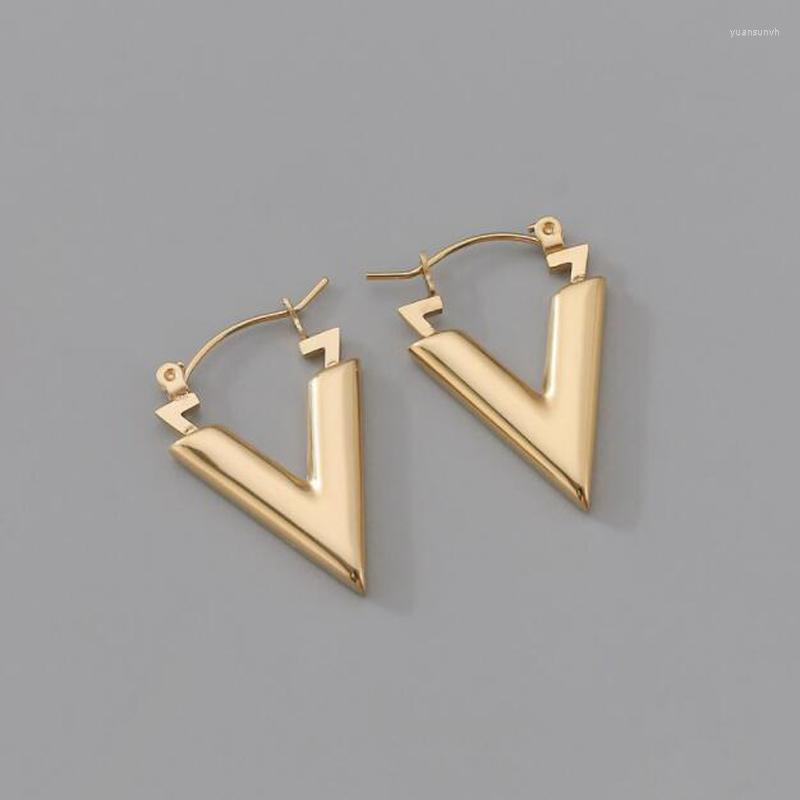 

Stud Earrings 2023 Hip Hop Style Geometric Triangle Pendant Titanium Steel Stainless Arrow Trend Lady Jewelry Gift