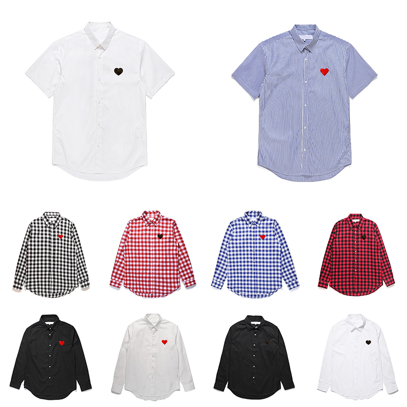 

Fashion Casual Long sleeved Shirts Men Women Designer Couple shirts Spring Autumn Long sleeve shirt Summer Short sleeved shirts Asian Size S--XL, Solid color black heart