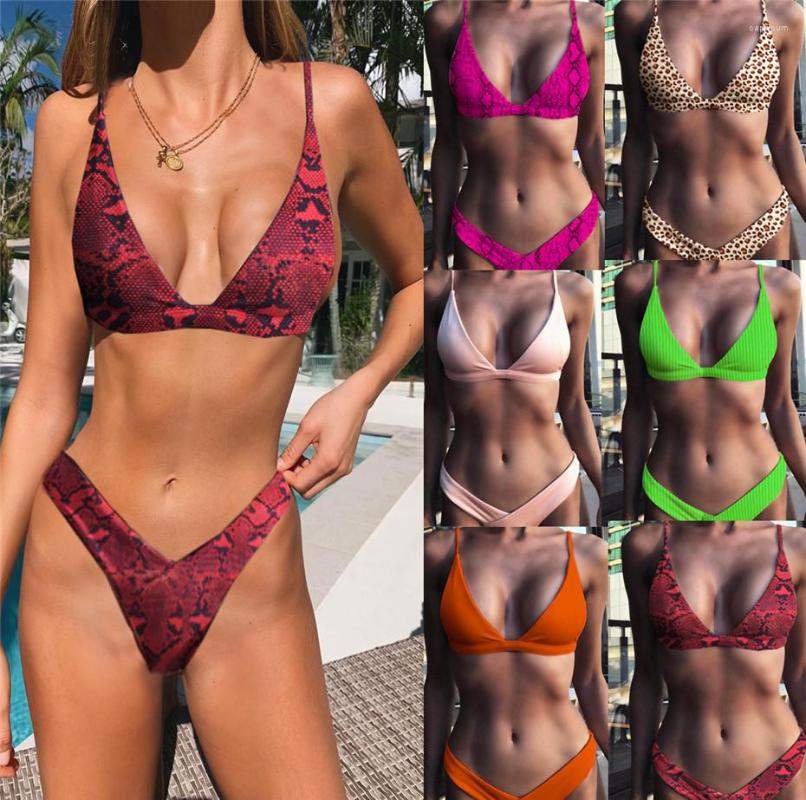 

Women's Swimwear Sexy Leopard Thong Bikinis 2023 Mujer Push Up Padded Women High Cut Swimsuit Micro Bikini Set Female Bathing Suit Swim, 05