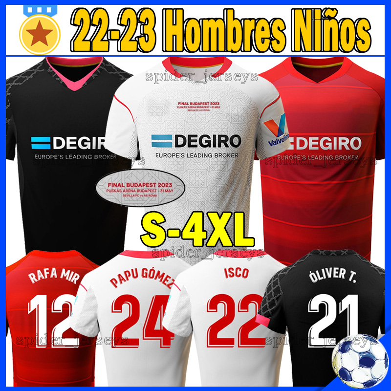 

XXXL 4XL 22/23 SeViLlAS soccer jersey ISCO #22 2022 2023 RAKITIC L.OCAMPOS NAVAS Martial SUSO MUNIR TECATITO Y.EN-NESYRI Football Shirts J.NAVAS Diego Carlos Uniforms, Saiweiliya 22-23 home patch