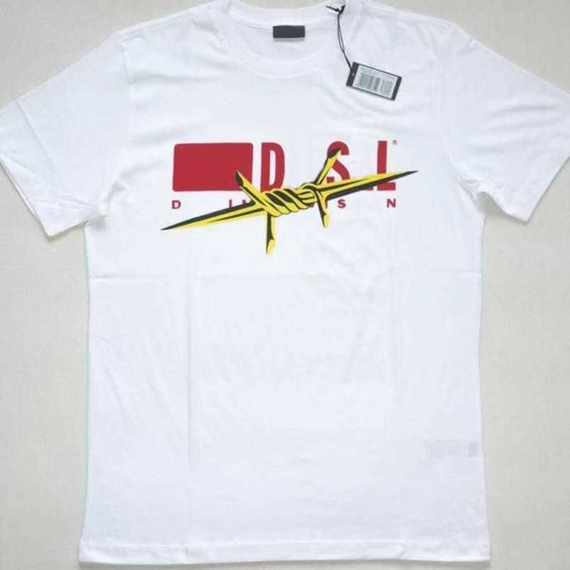 

Fashion Tshirt Hip Hop Sweatshirt Diesel Designer t Shirt Mens Womens Loose Summer Short Sleeve High Street Letter Print Tee Cotton Pullover Top 188bm, White