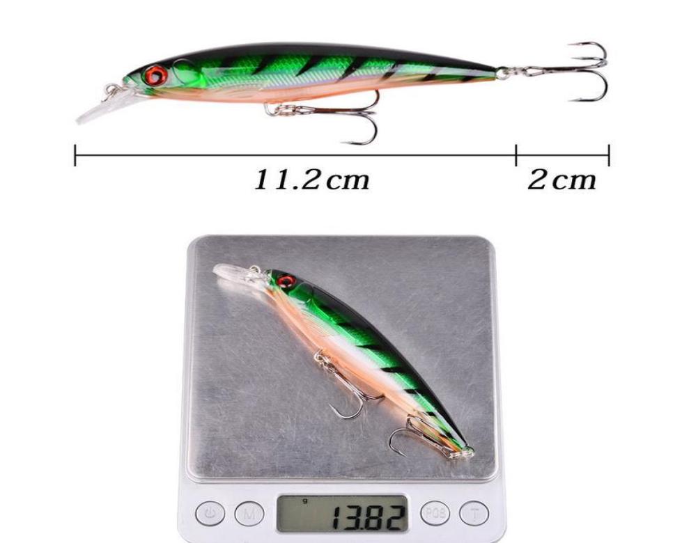 

1pcs Minnow Fishing Lure Laser Hard Artificial Bait 3d Eyes 11cm 13g Fishing Wobbler Diving 05m15m Crankbait jllpBQ8584081