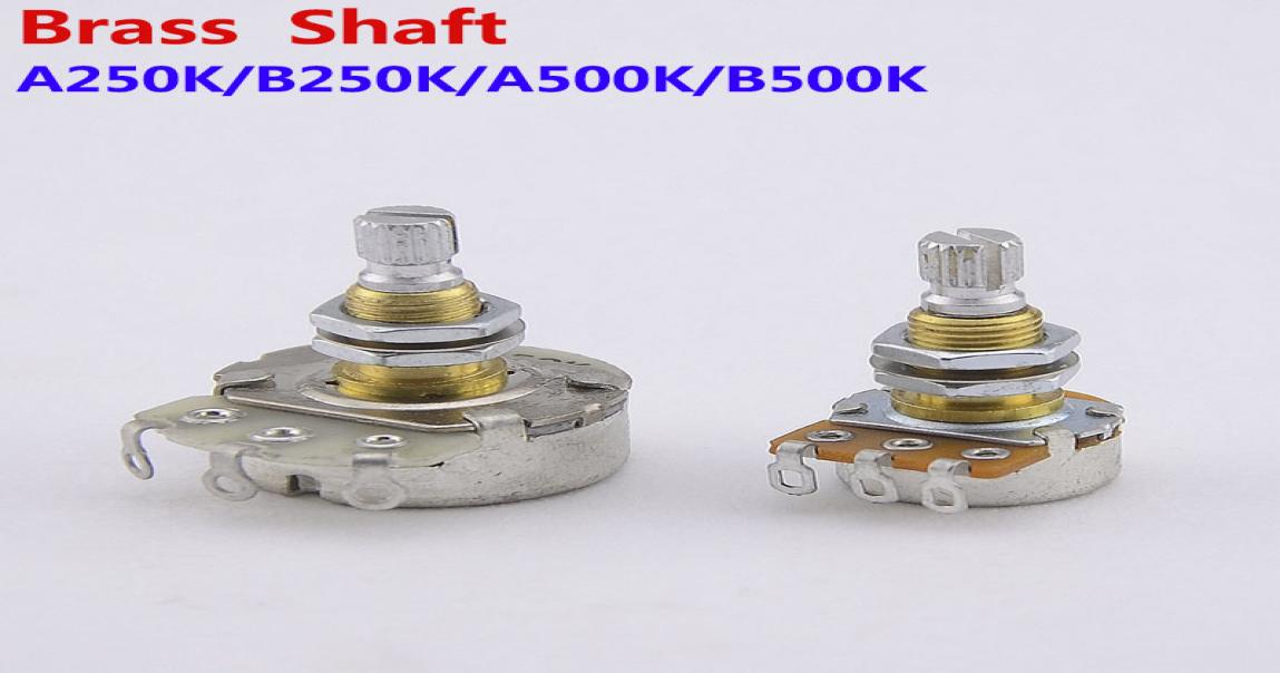 

Alpha Brass Shaft PotentiometerPOT For Electric Guitar Bass A250KB250KA500KB500K2440275