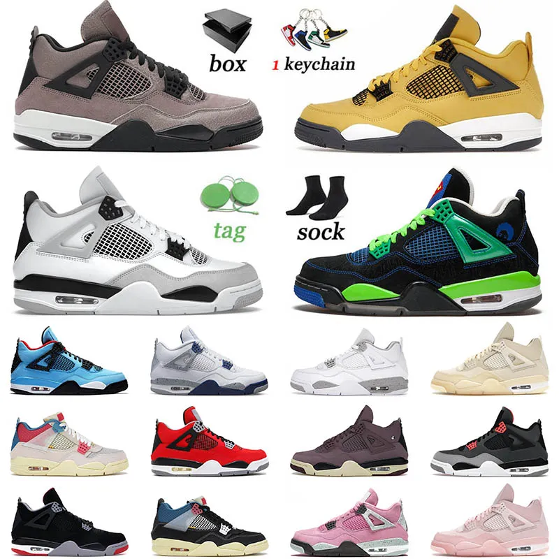

Basketball Shoes 4 4s Iv Top Jumpman Taupe Haze Doernbecher Black Cat Cool Grey Pure Money Kaws Grey Mens Women Sneakers, D12 orange metallic 36-47