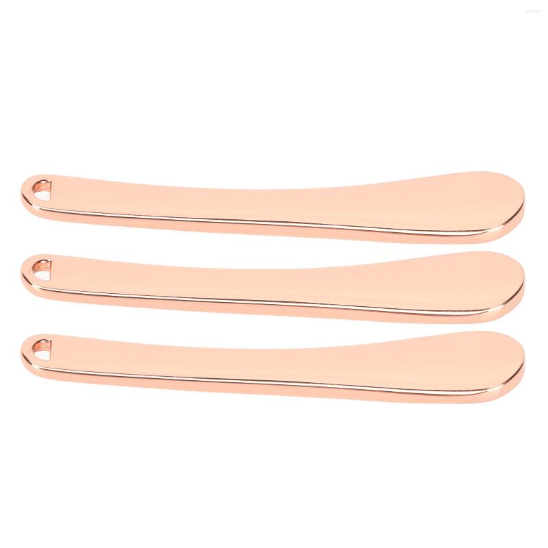 

Makeup Sponges Spatula Set Comfortable Grip Rose Gold Eye Cream Scoop Glossy Finish Oxidation Resistant For Cosmetics Application