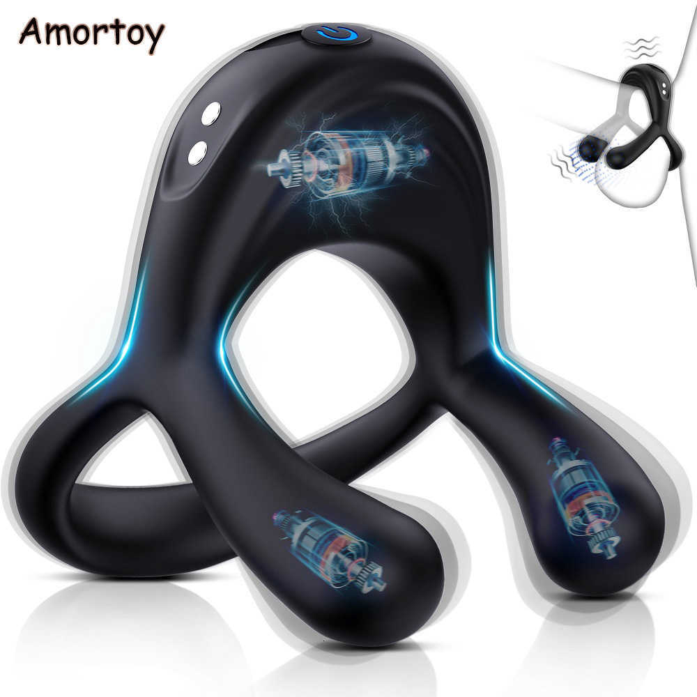 

Sex Toy Massager New Cock Ring for Men Vibrating Man 10 Vibration Frequencys Cockrings Delay Ejaculation Penis Rings Toys Adult 18