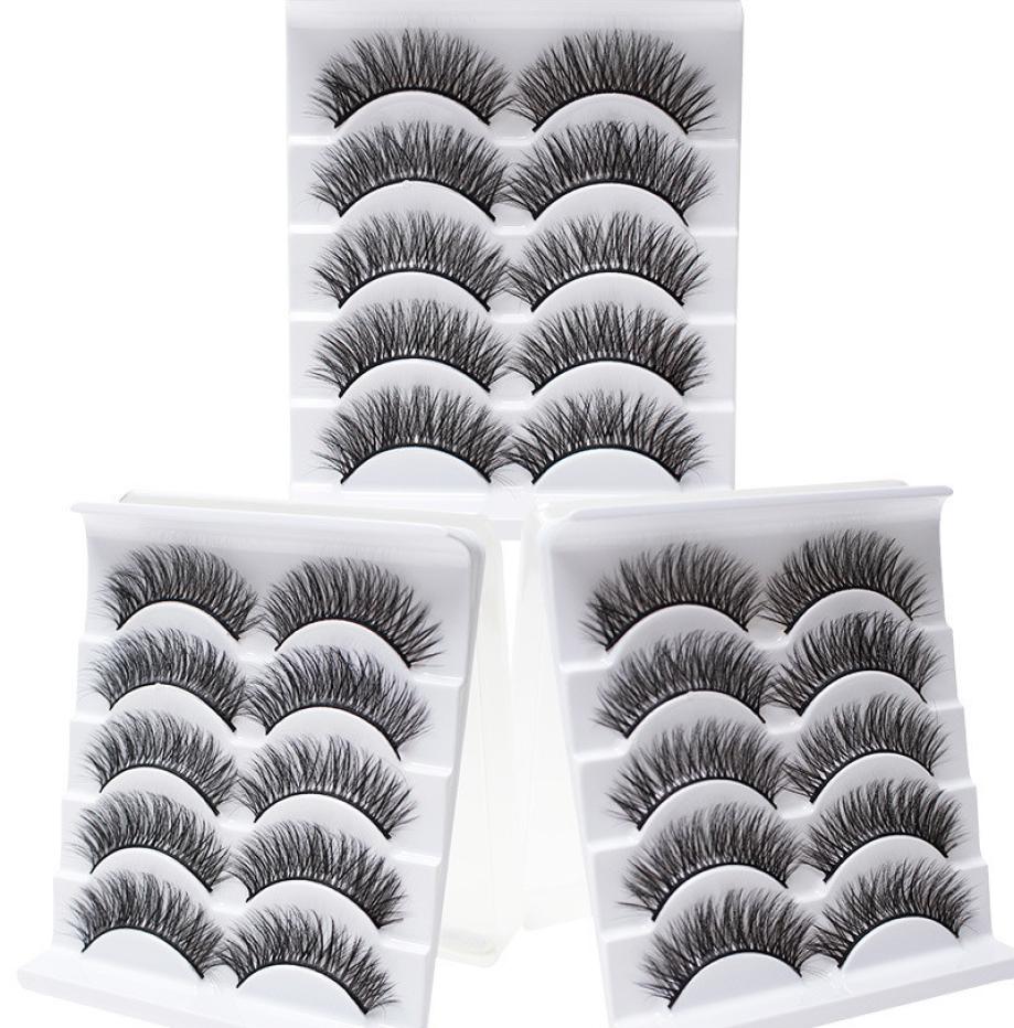 

5 Pairs Natural Eyelash Light weight Faux 3D Mink Eyelashes Soft Wispy Fluffy False Eye Lashes Extension Cruelty Reuse a lot 9462326