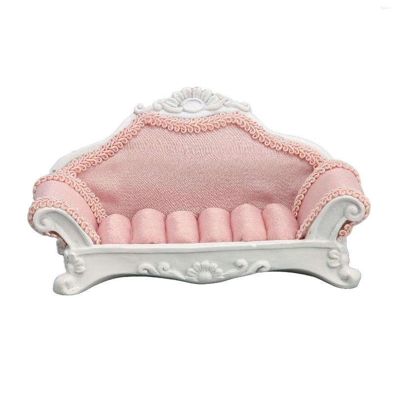 

Jewelry Pouches Sofa Shaped Ring Rack Display Earring Organizer For Home