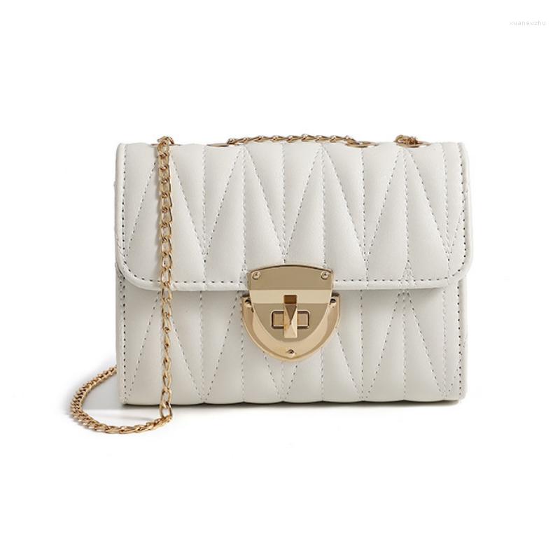 

Evening Bags BKQU 2023 Luxury Handbag Solid Color For Women Designer Messenger Shoulder Bag Small Satchel Brand, Black