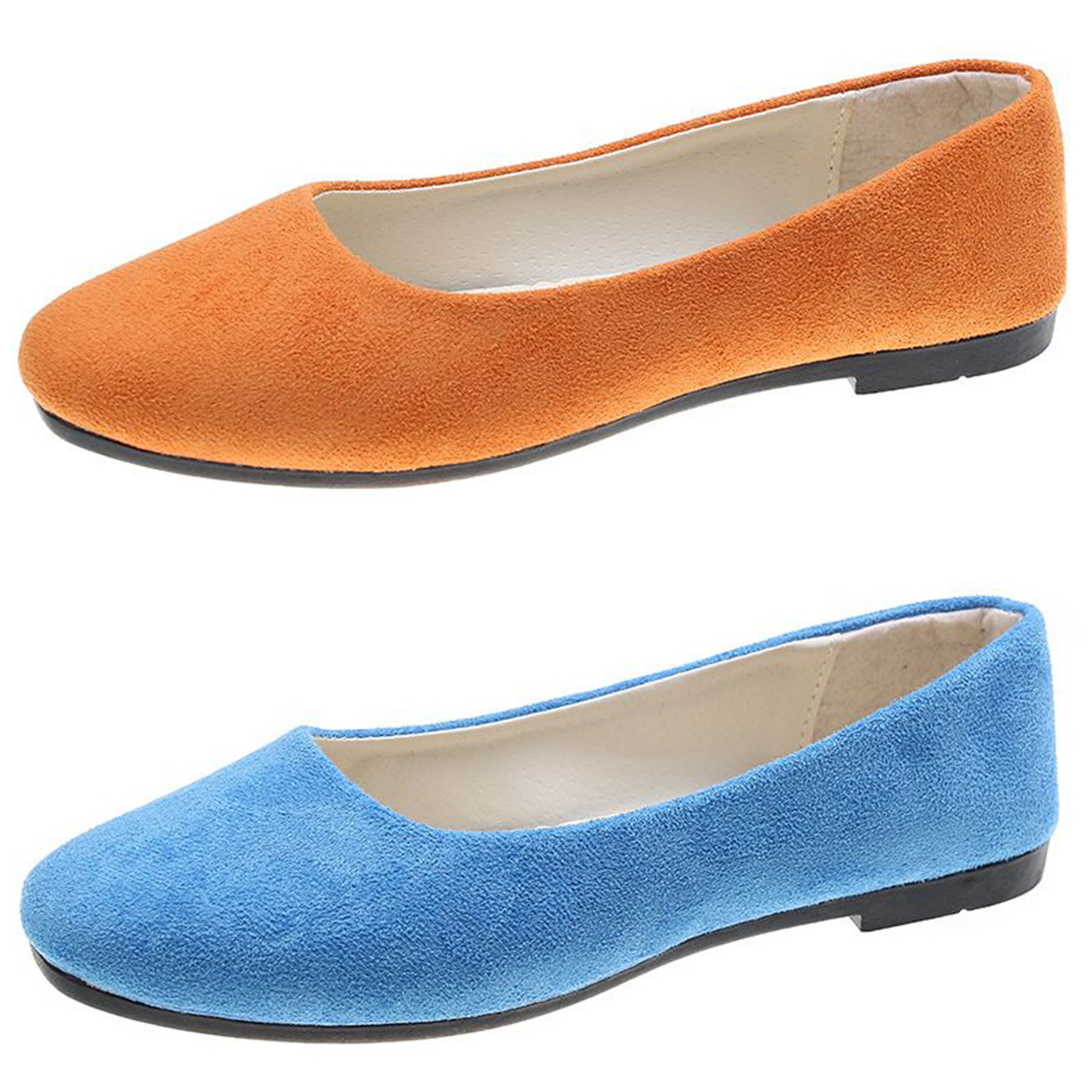 

Fashionable candy colored flat bottomed work shoes maroon pink black cyan gold comfortable suede cloth faced women's shoes, student shoes, 10