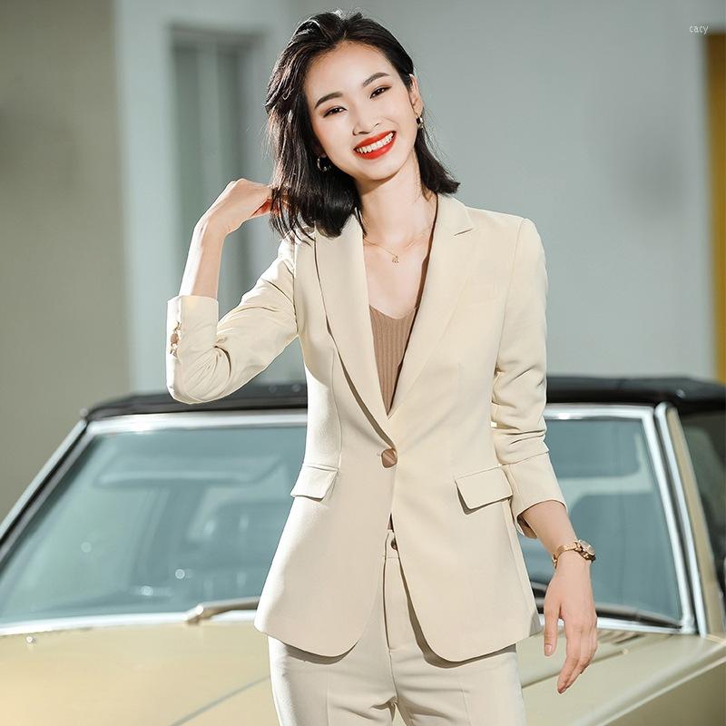 

Women's Two Piece Pants Women Suit 2 Pieces Spring And Autumn Leisure Style Elegant Suitable Commuter Travel Work Clothes Jacket With, Black