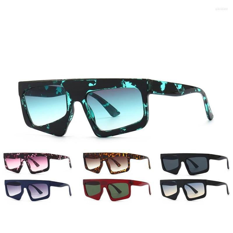 

Sunglasses Wholesale Men Women Flat Top Geometric Rectangle Shades Sun Glasses With Fashion Creative Design High Quality