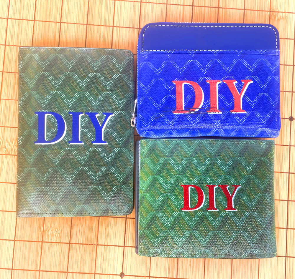 

Coin Purses Wallets men women high quality Holders cowhide ID Card Holder With Box DIY Do It Yourself handmade Customized personalized D1, Deep blue