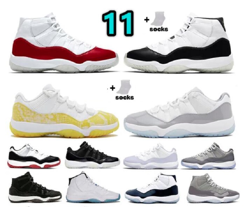 

Jumpman 11 11s Big kids basketball shoes DMP Cherry cool Gement Grey Yellow Snakeskin gym Space Jam UNC Jubilee Bred Concord Midnight Navy young boys sports sneakers