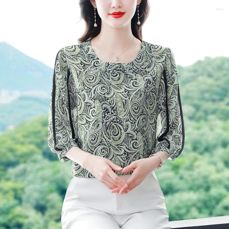 

Women' Blouses Feminine Women' Blouse With Delicate Detailing Elegant Style Ladies' Top Graceful Design For Day-to-day And, Green