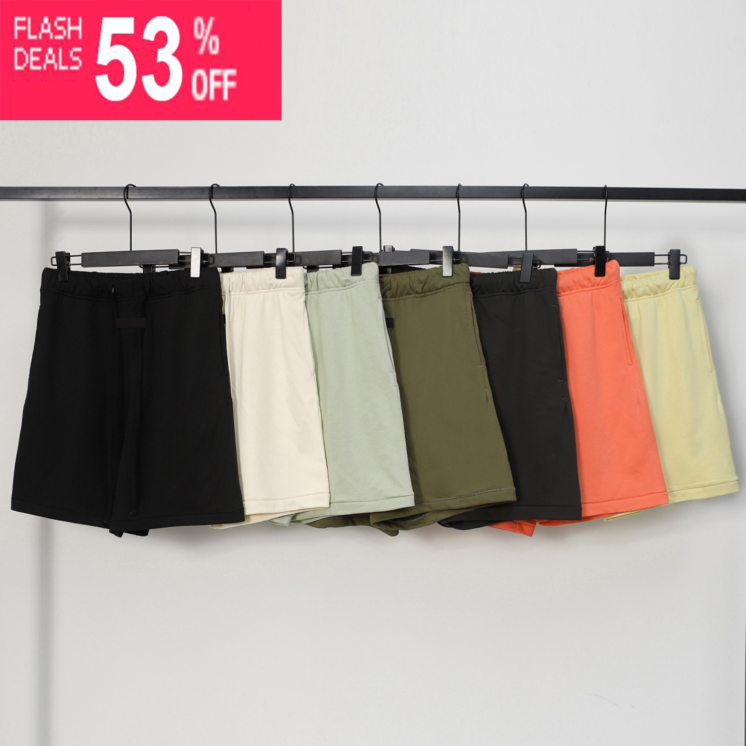 

New American Brand Reflective Shorts Men's Quarters High Street Loose Unisex Summer Shorts EU size S-XL