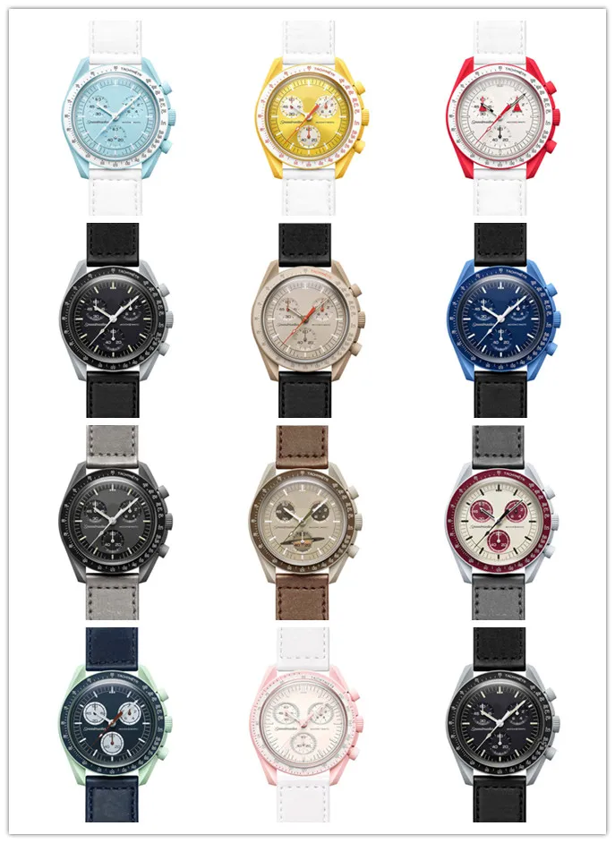 

Bioceramic Planet Moon Mens Watches High Quality Full Function Chronograph Designer Watches Mission To Mercury 42mm Nylon Watches Quartz Clo