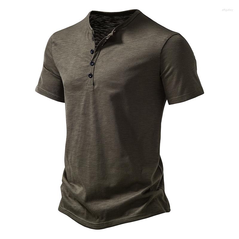 

Men's T Shirts Summer Men's Short Sleeve T-shirt Cotton Collar Casual Breathable Solid Color Top, Black