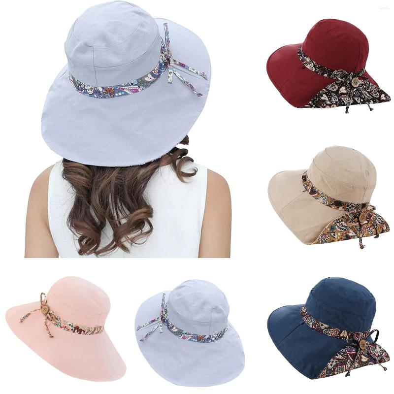 

Wide Brim Hats Summer Women'S Sun Hat Sunscreen Travel Visor Children Beach, Grey