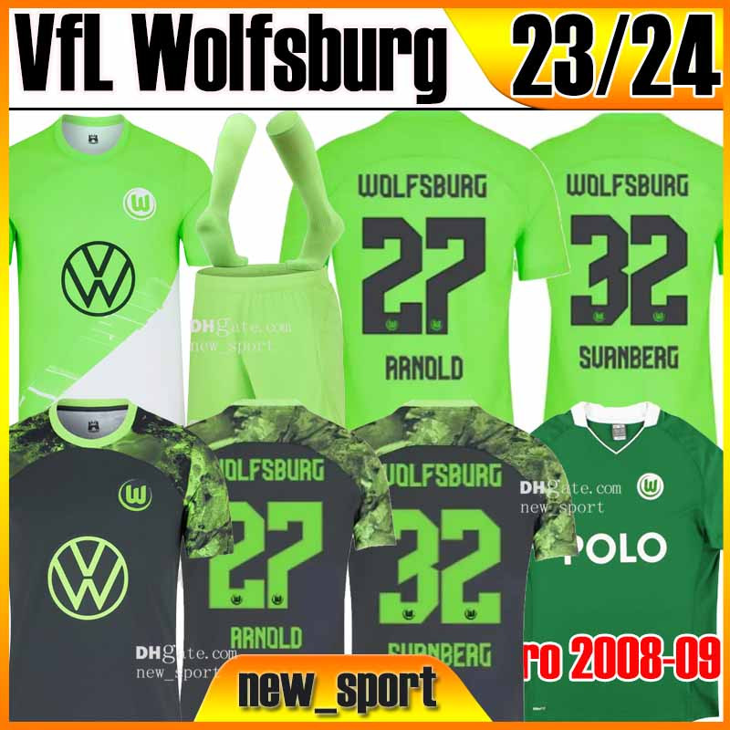

23 24 VfL Wolfsburg Home soccer jerseys 2023 2024 retro 2008 2009 champion Away GINCZEK STEFFEN MBABU BROOKS ARNOLD WEGHORST uniform Thai Men S-XXL football shirts, 23 24 away kit