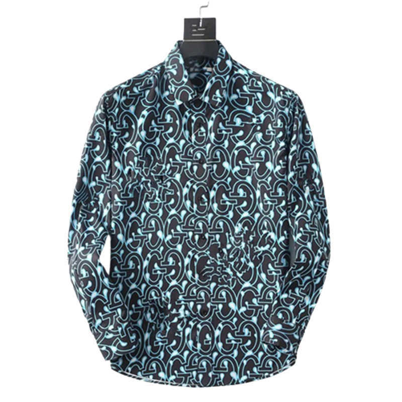 

2023 Designer Men's Dress Shirts Men's Casual Shirts Cardigan Men's Solid Color Business Casual Cotton Muslin G Letter Long Sleeve Shirts Bowling Shirt M-XXXL, Customize